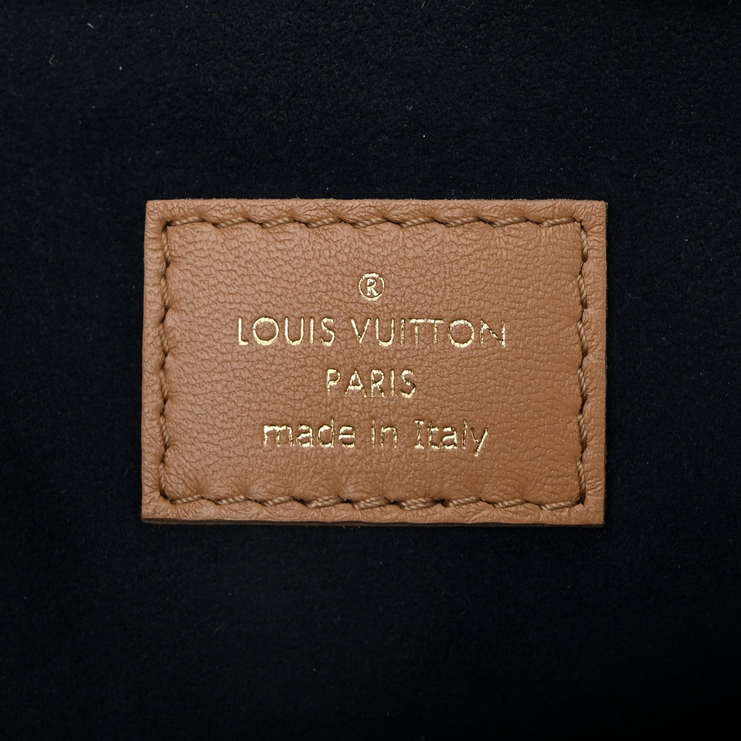 Lambskin Embossed Monogram Coussin PM Taupe