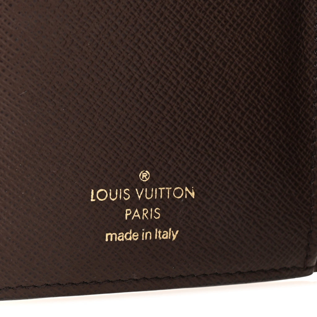 Damier Ebene Normandy Compact Wallet Rose Ballerine