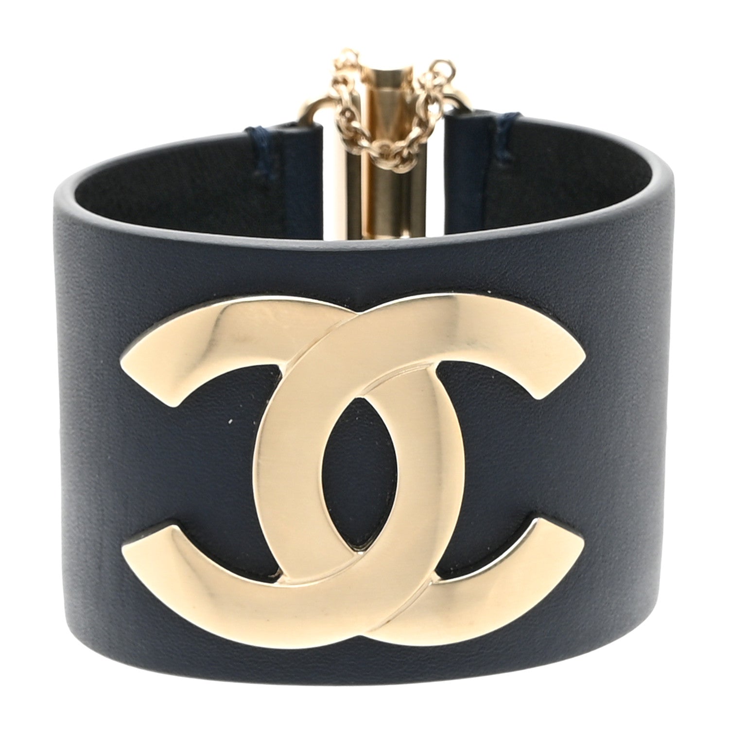 Calfskin CC Wide Cuff S Navy