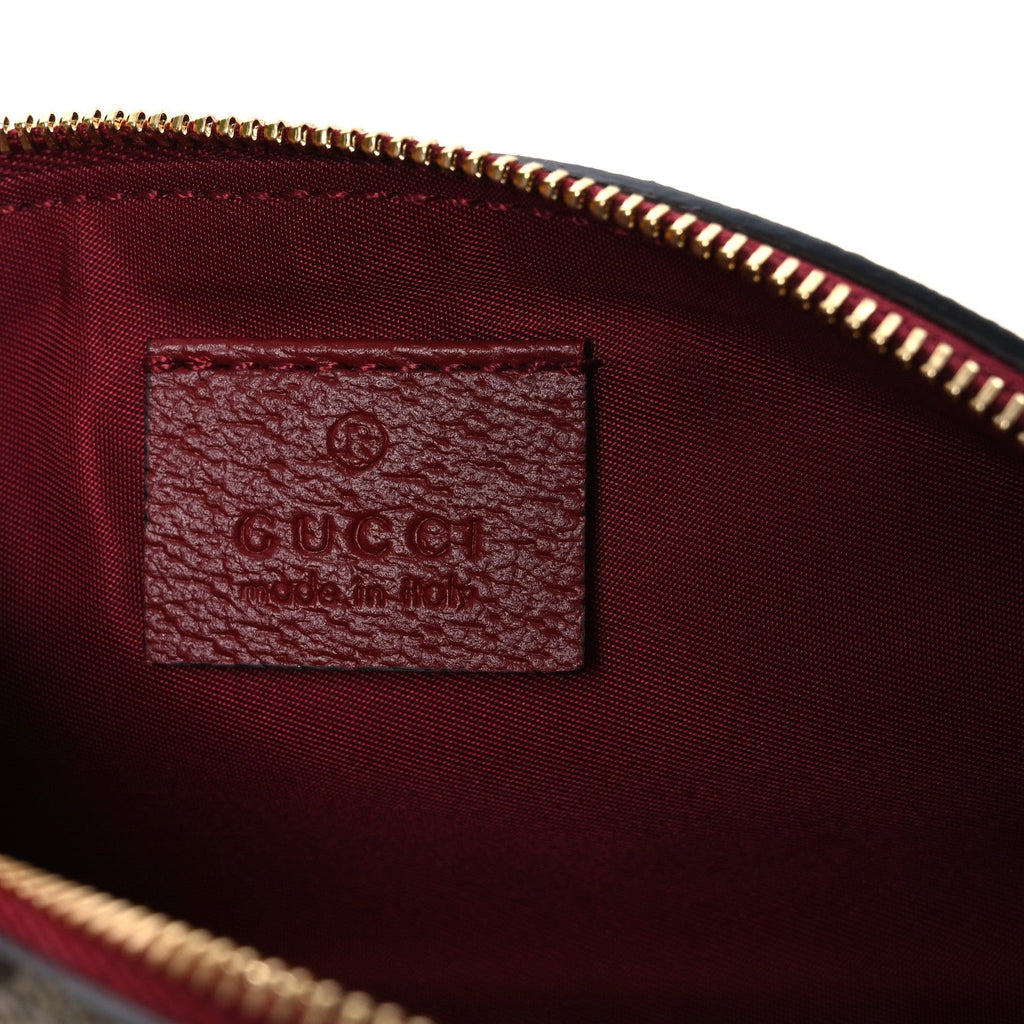 GG Supreme Monogram Cat Pencil Case Beige Ebony