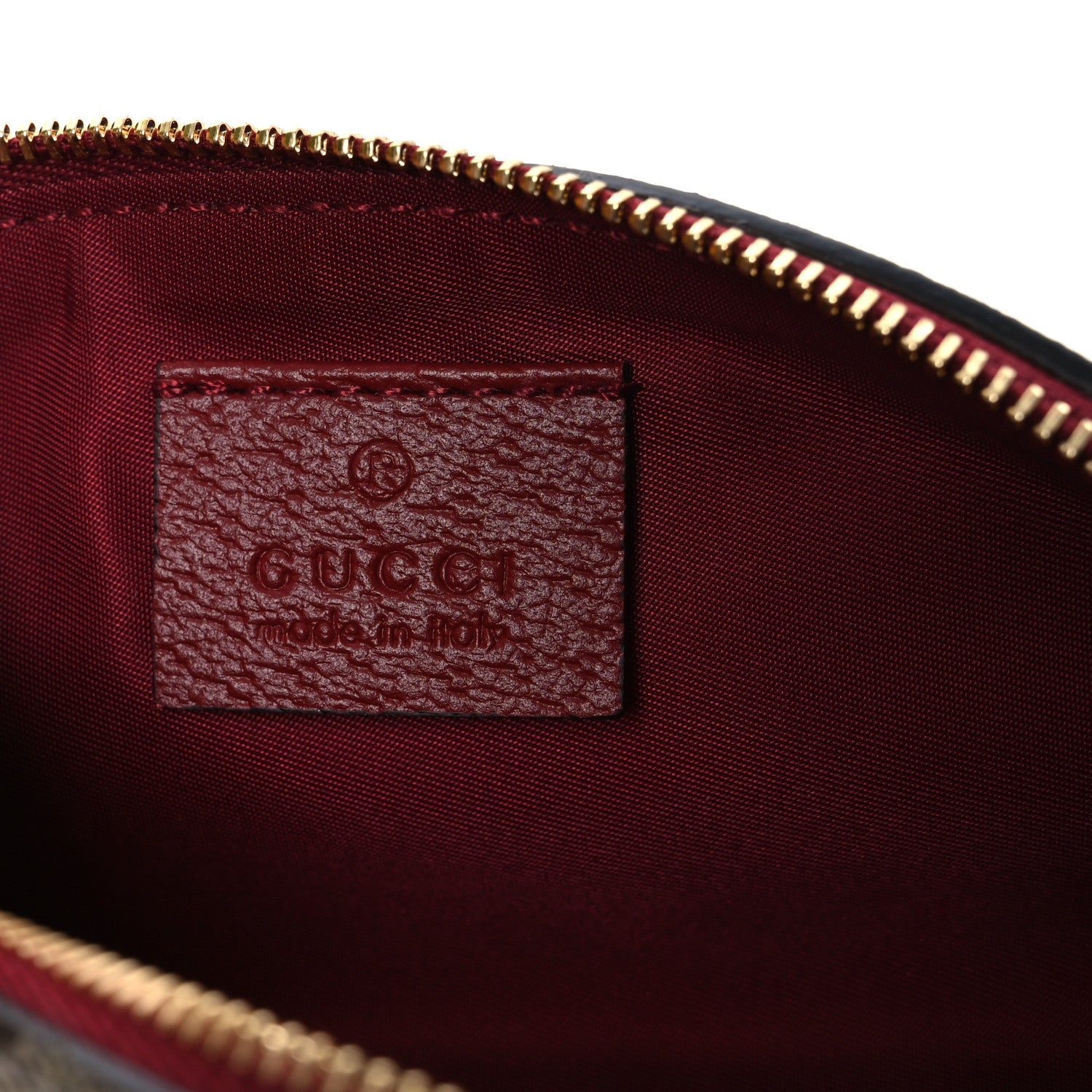 GG Supreme Monogram Cat Pencil Case Beige Ebony