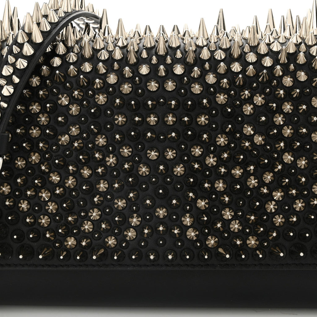 Calfskin Spikes Paloma Clutch Black