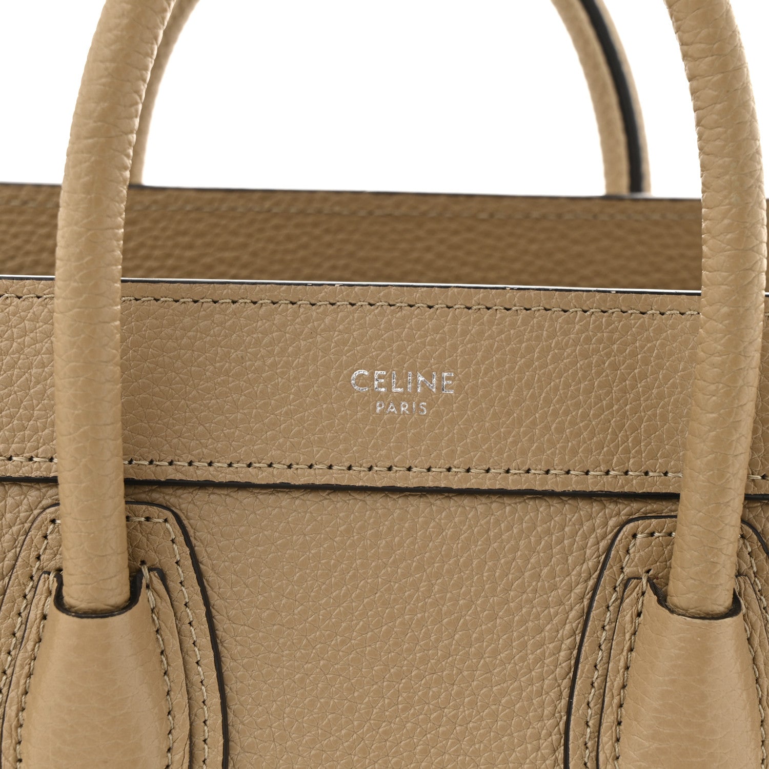 Drummed Calfskin Nano Luggage Dune