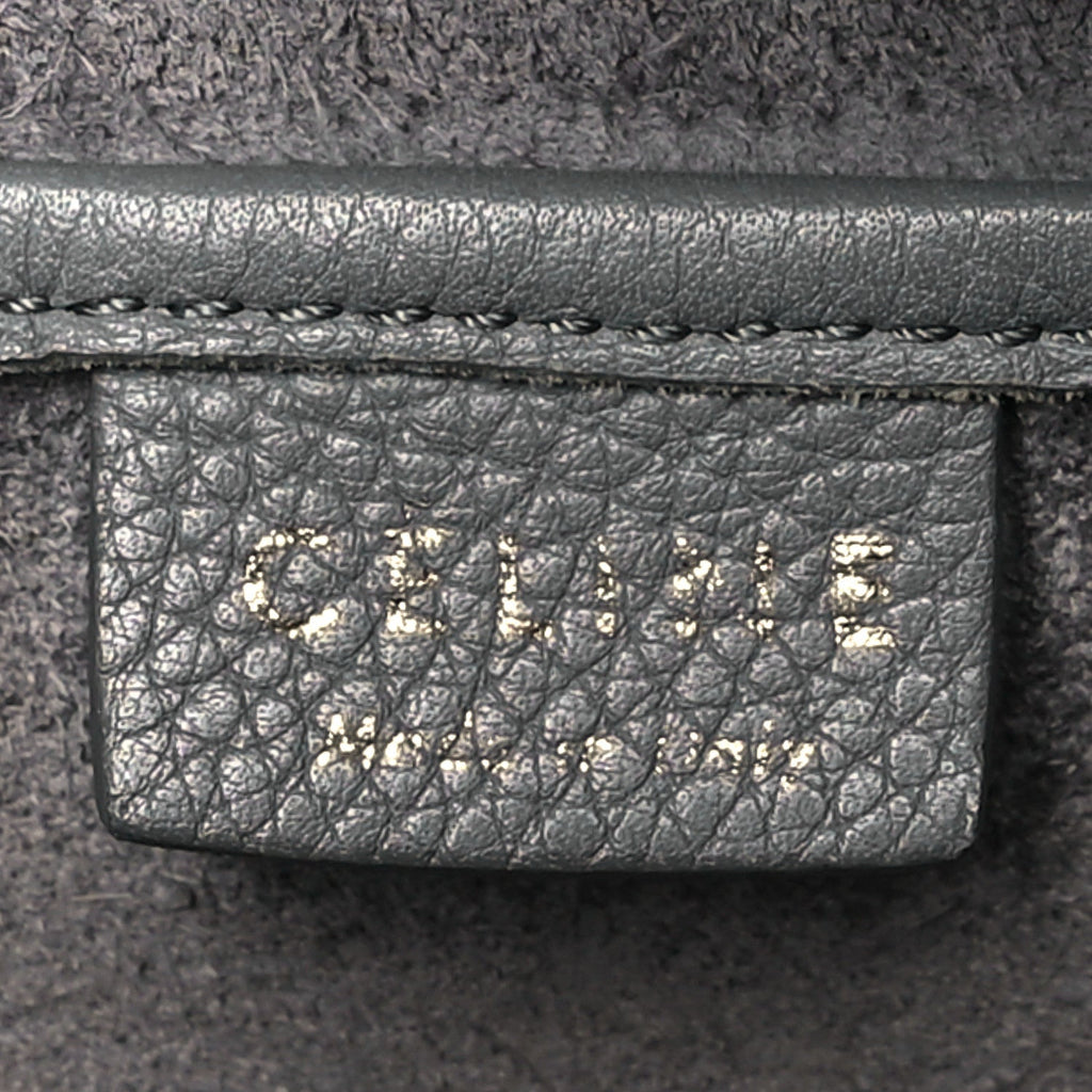 Drummed Calfskin Nano Luggage Kohl