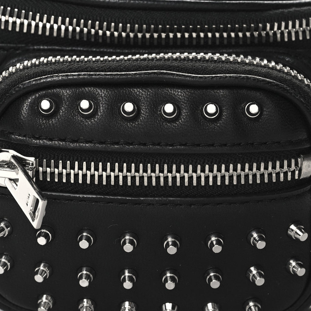 Lambskin Studded Mini Attica Belt Bag Black