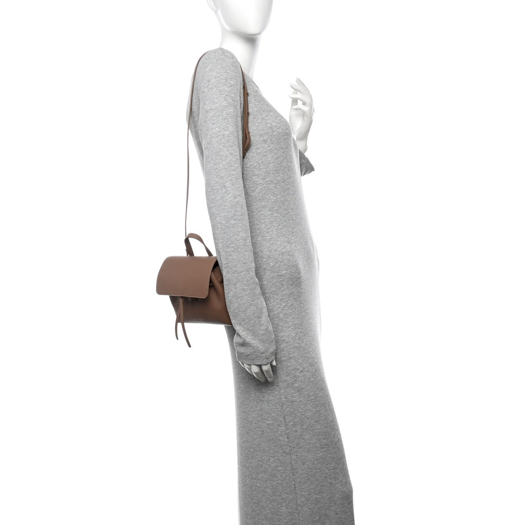 Calfskin Mini Soft Lady Bag Biscotto