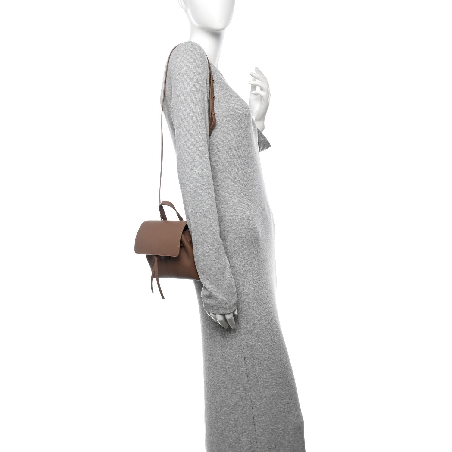 Calfskin Mini Soft Lady Bag Biscotto