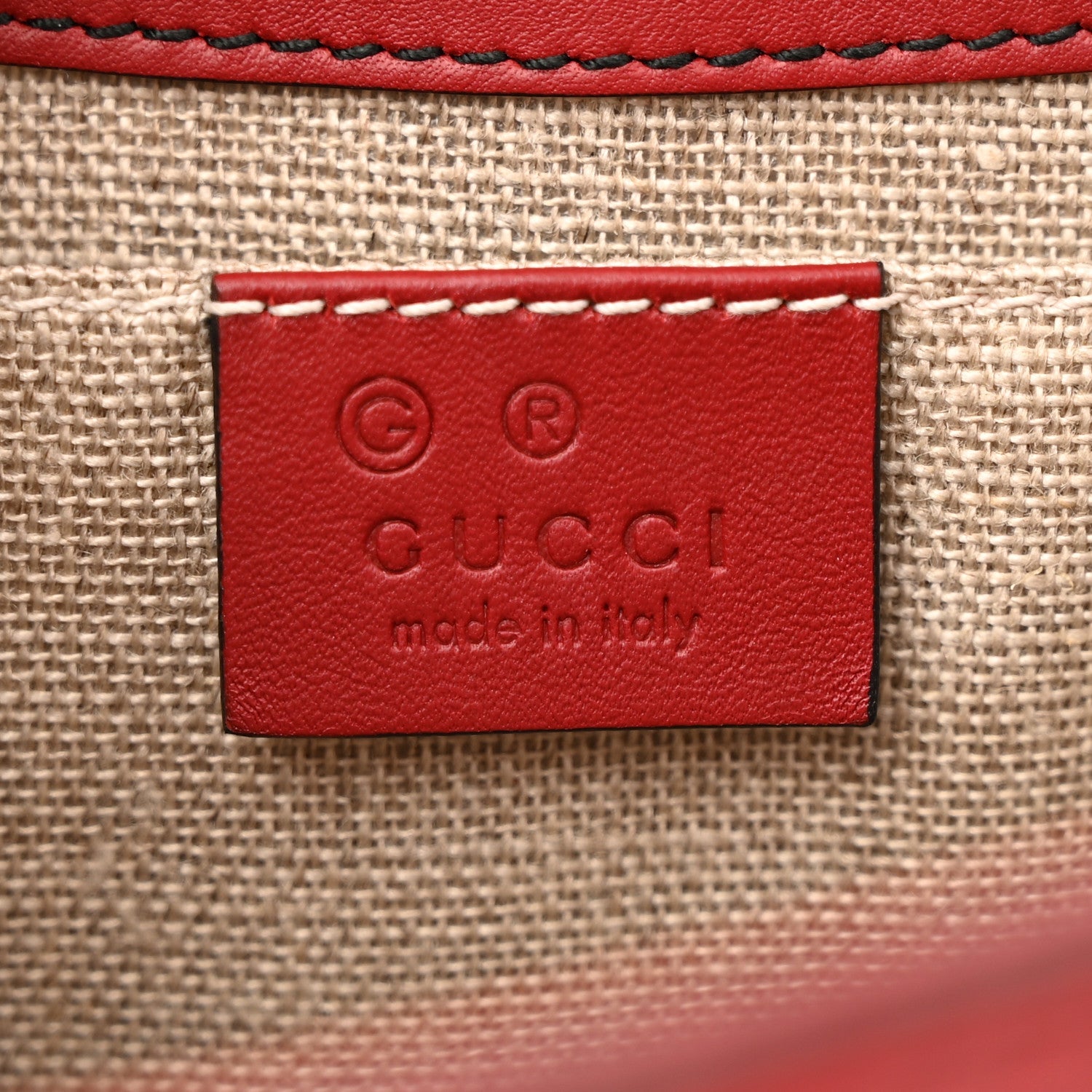 Microguccissima Medium Emily Chain Shoulder Bag Red