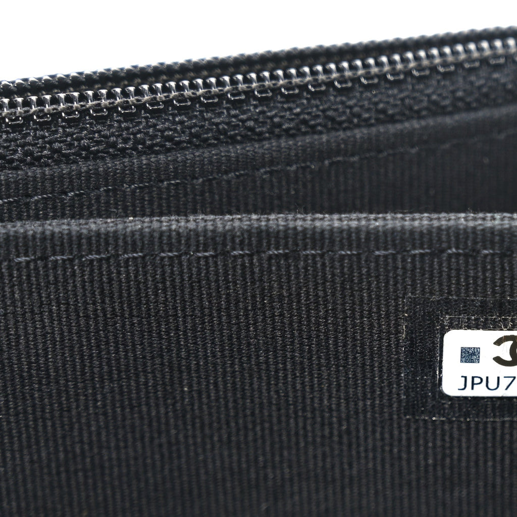 Lambskin Quilted Mini Trendy CC Wallet On Chain WOC So Black