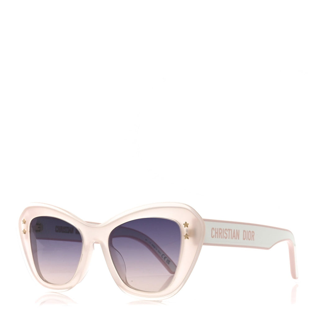 Diorpacific B3U Cat Eye Sunglasses White Pink