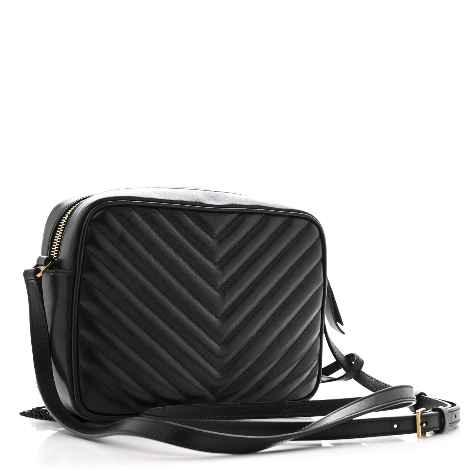 Calfskin Matelasse Monogram Lou Camera Bag Black