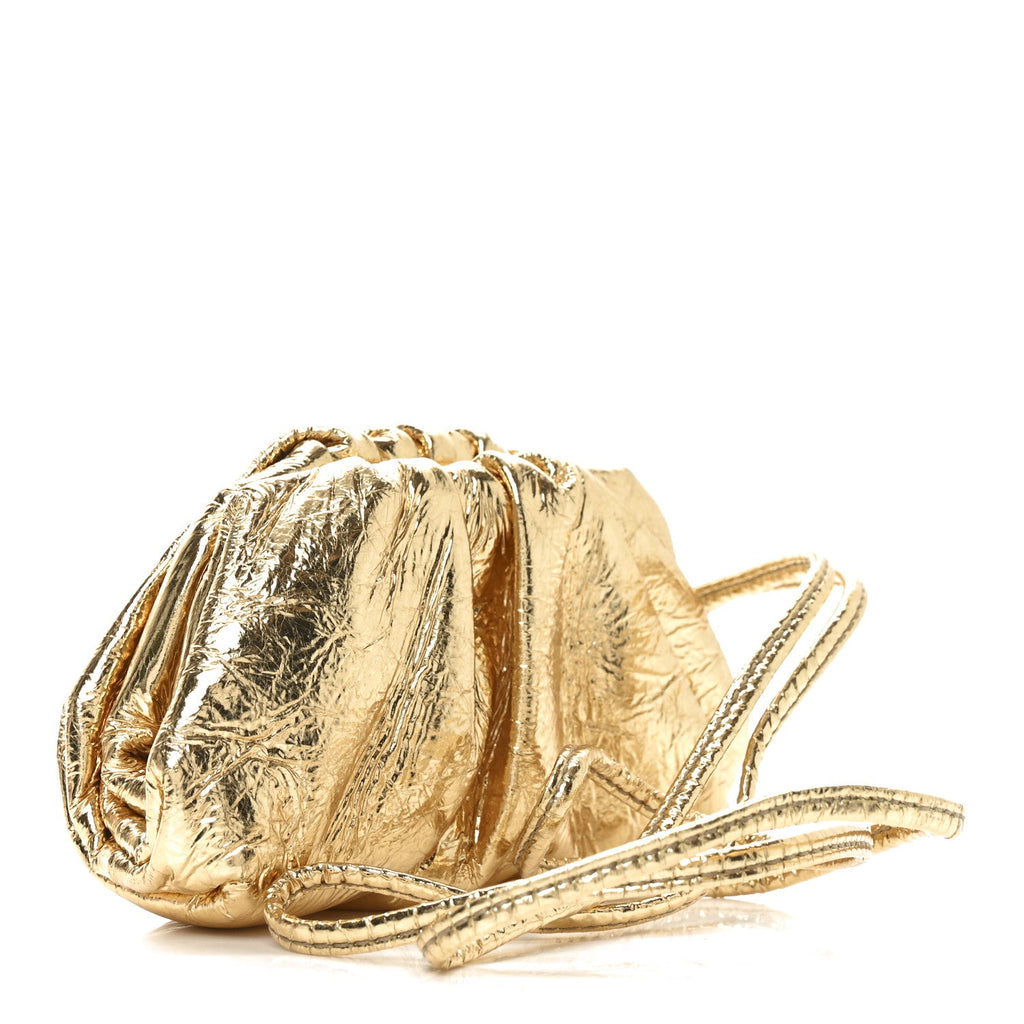 Metallic Crinkled Lambskin The Coin Purse Oro