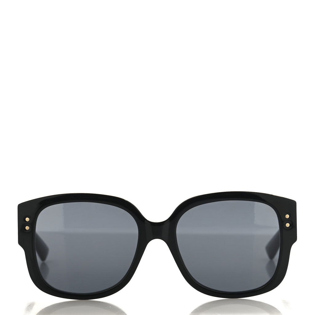 Acetate Cannage Lady Dior Studs 5 Sunglasses Black