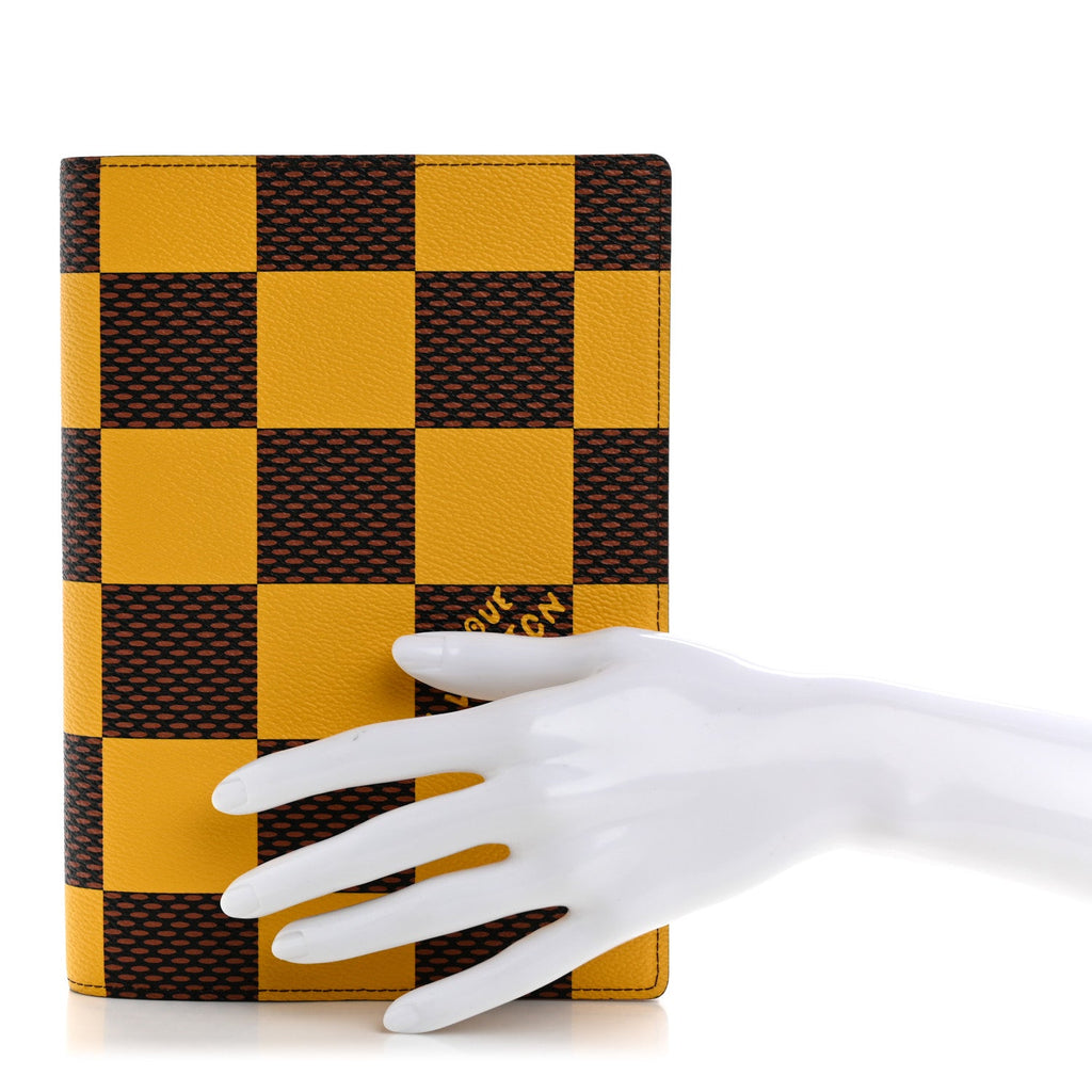 Damier Pop Auguste Notebook Cover Yellow