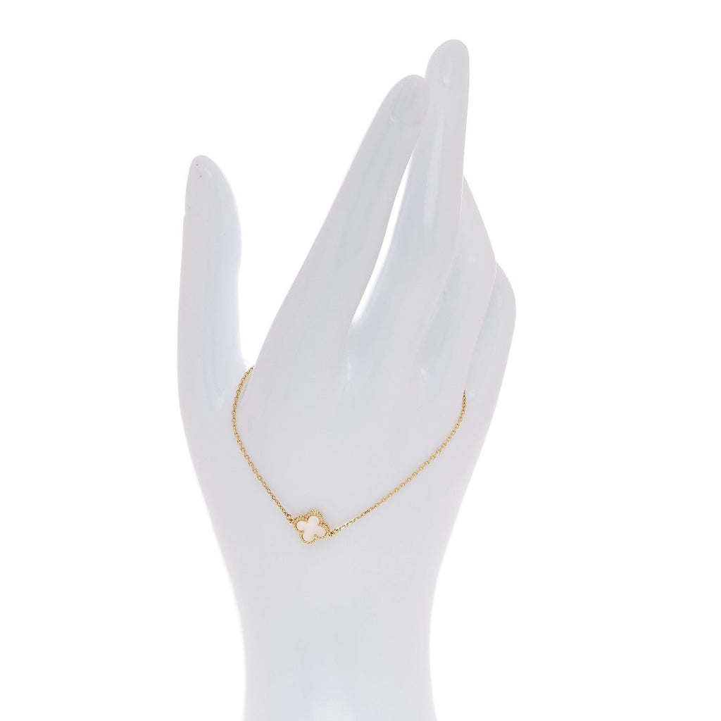 18K Yellow Gold Mother of Pearl Sweet Alhambra Bracelet