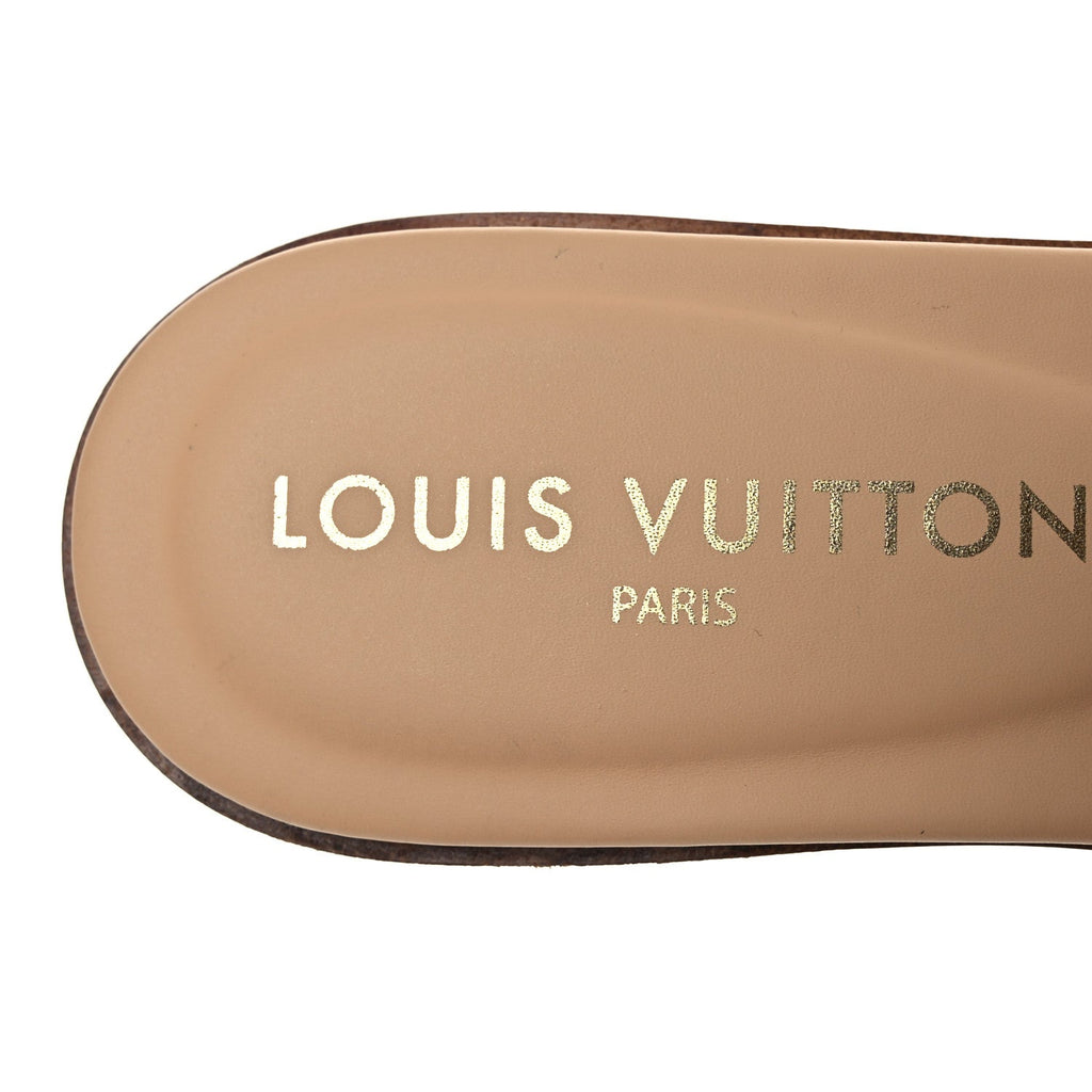 Monogram LV Frame Flat Mule 35.5 Dune Beige