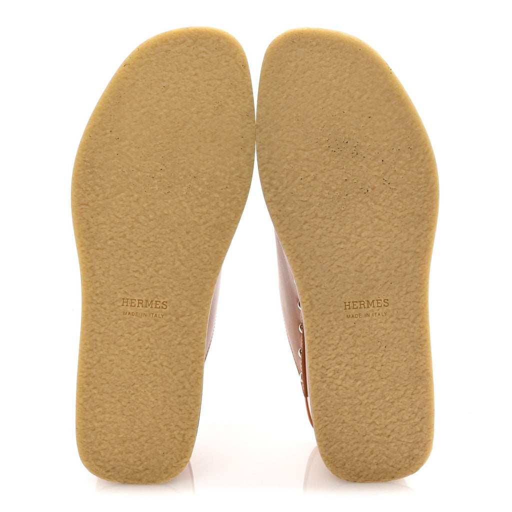 Calfskin Beechwood Earth Mules 39 Marron Glaise