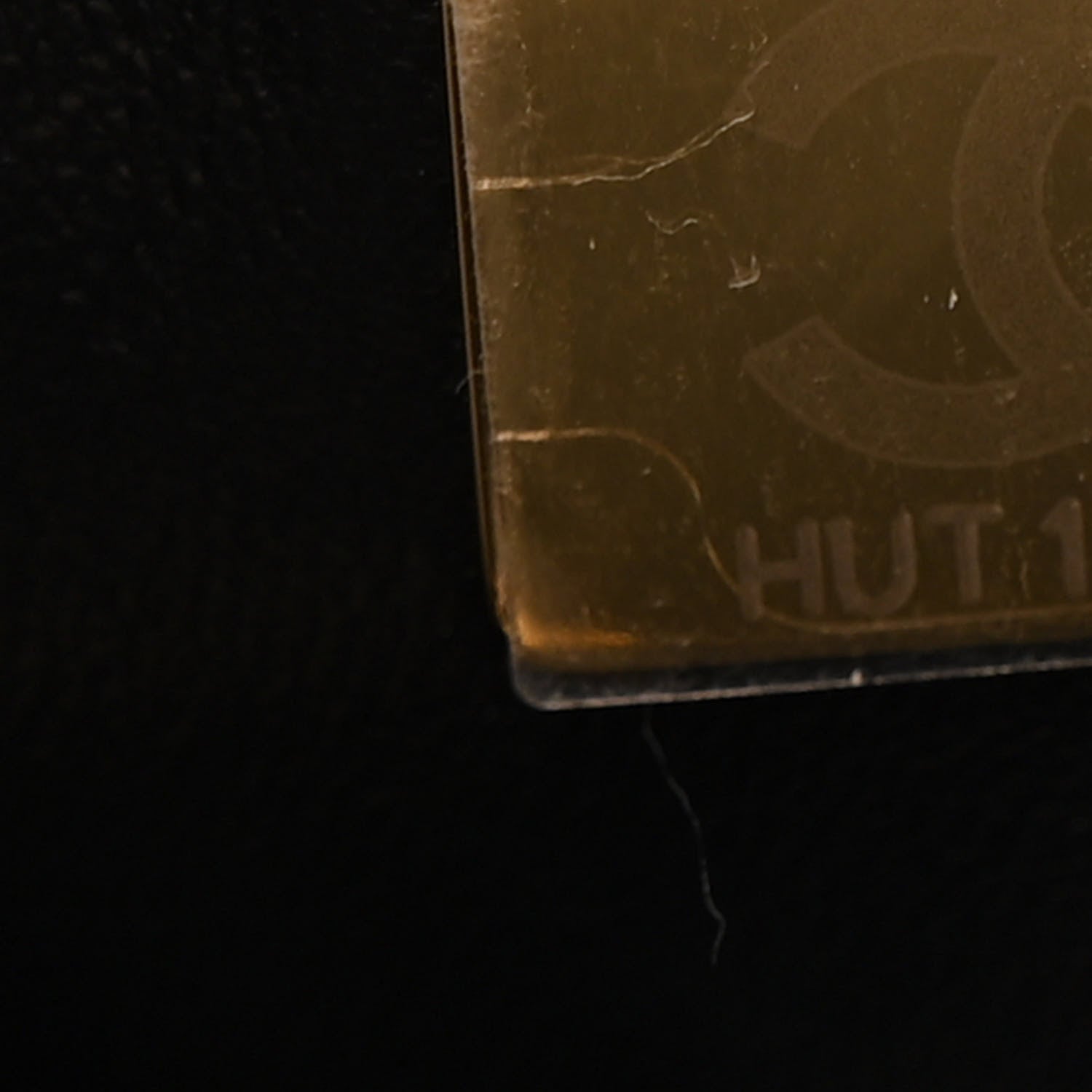 Hammered Metallic Calfskin Quilted Small Double Flap Gold