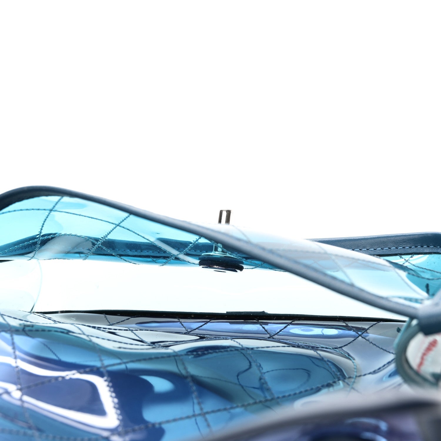 Lambskin PVC Quilted Mini Coco Splash Flap Blue