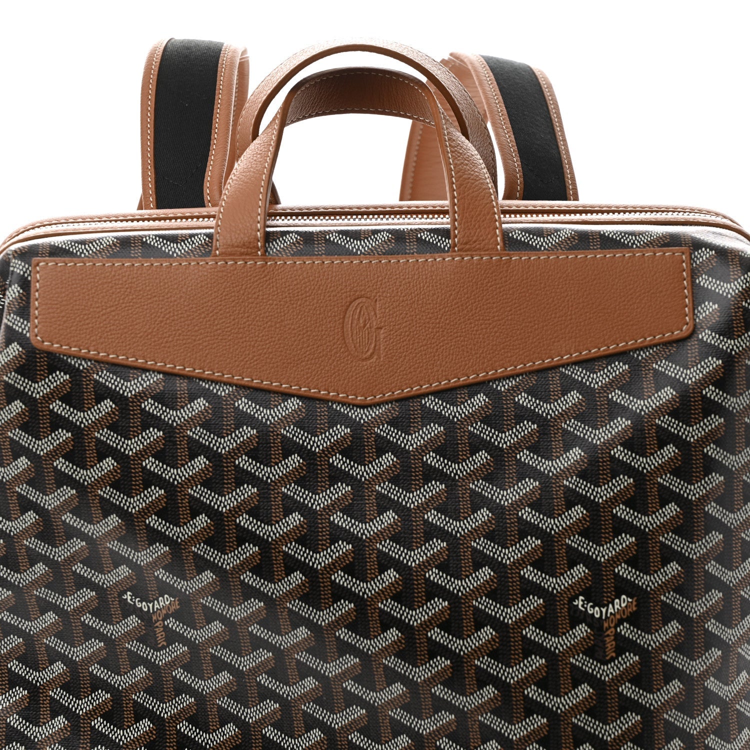 Goyardine Calfskin Cisalpin Backpack Black Gold