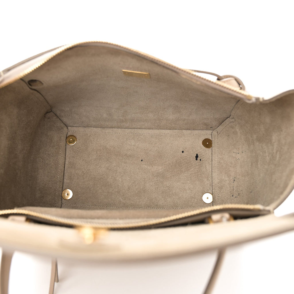 Grained Calfskin Mini Belt Bag Light Taupe