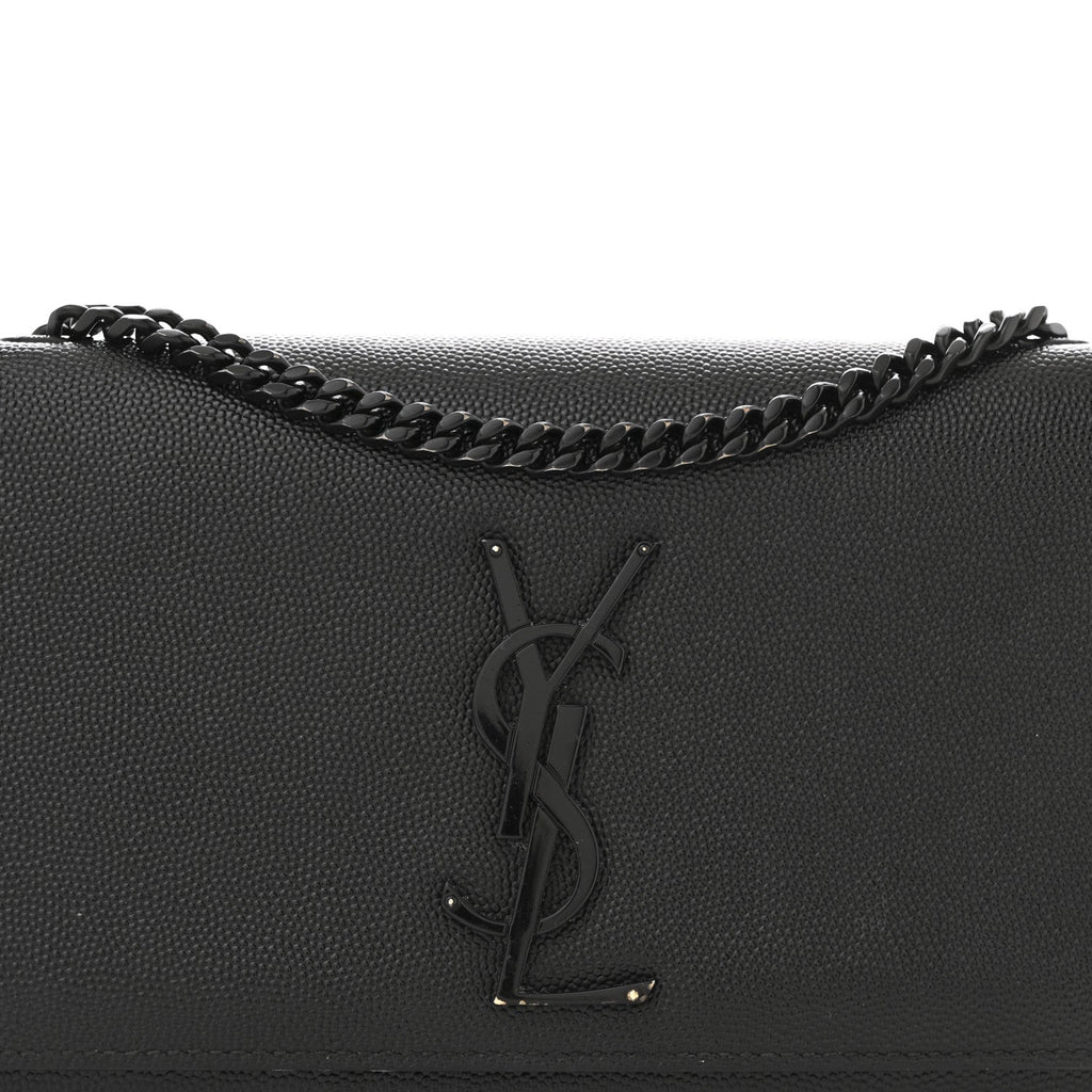 Grain De Poudre Medium Classic Monogram Monochrome Kate Satchel Black