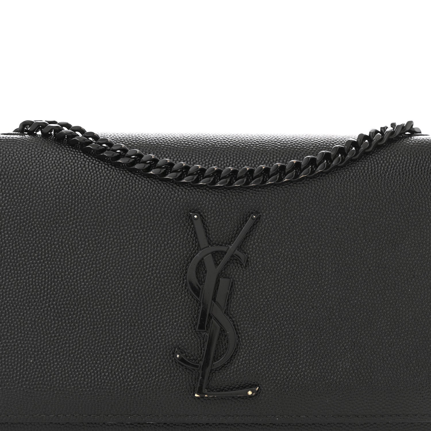 Grain De Poudre Medium Classic Monogram Monochrome Kate Satchel Black