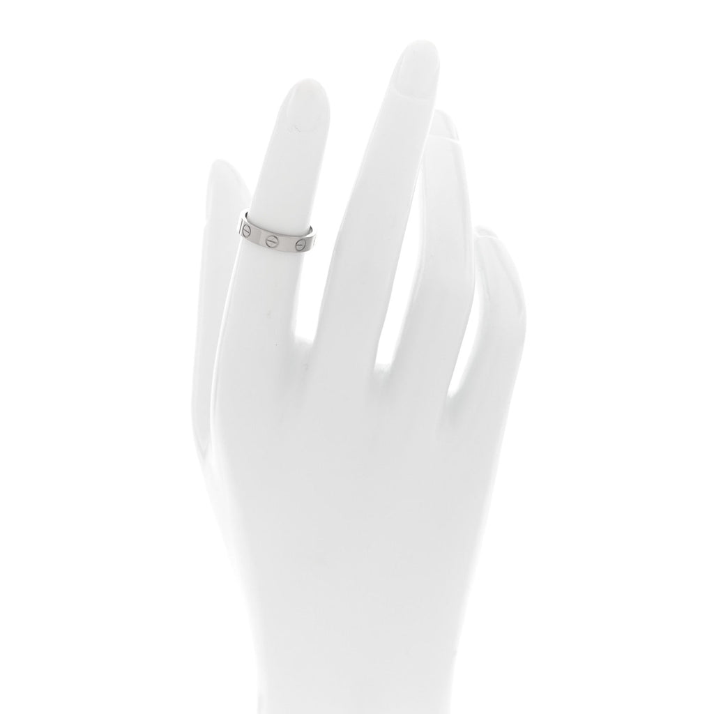 18K White Gold 3.5mm LOVE Wedding Band Ring 47 4