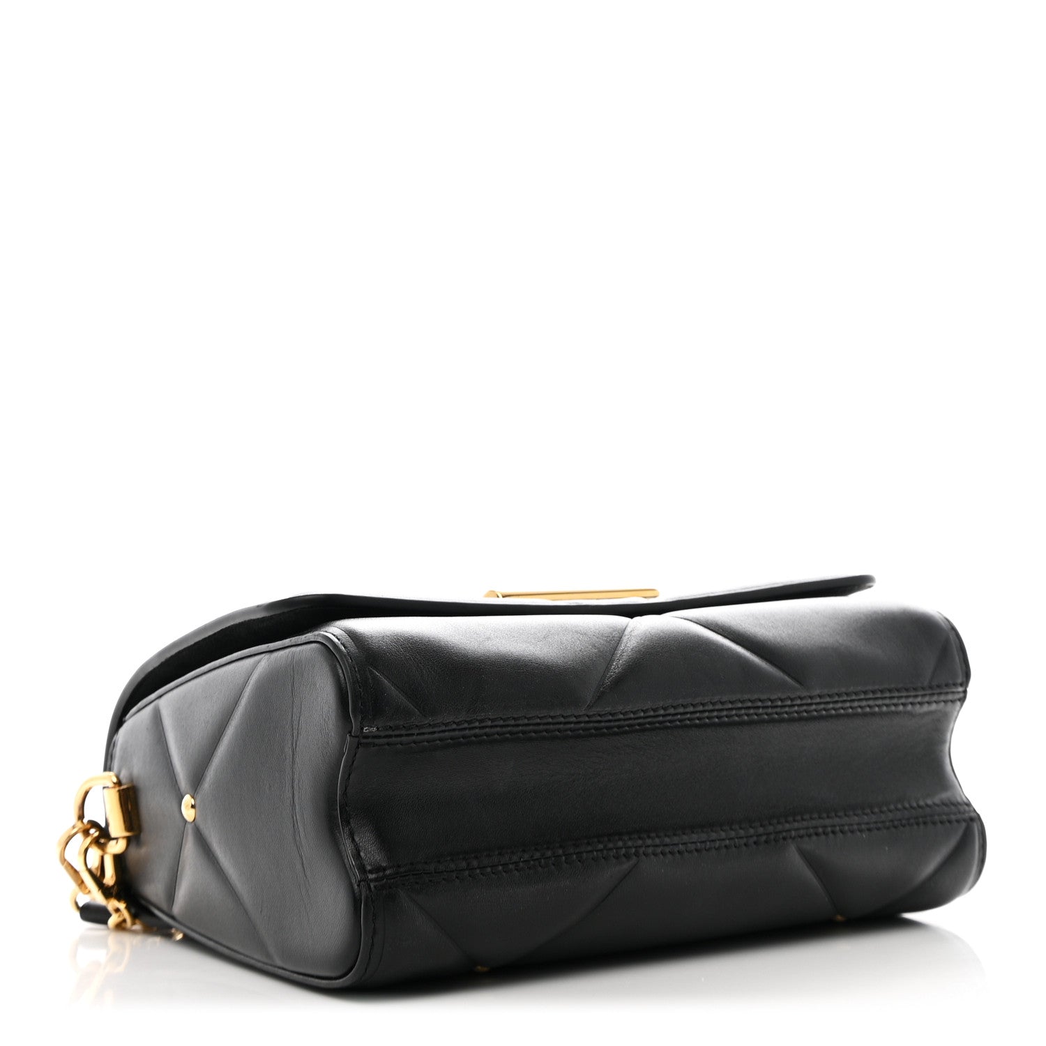 Lambskin Quilted Twist MM Black