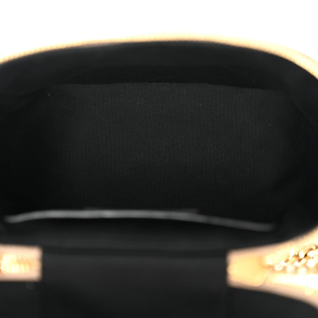 Grain de Poudre Quilted 80's Vanity Bag Dark Beige