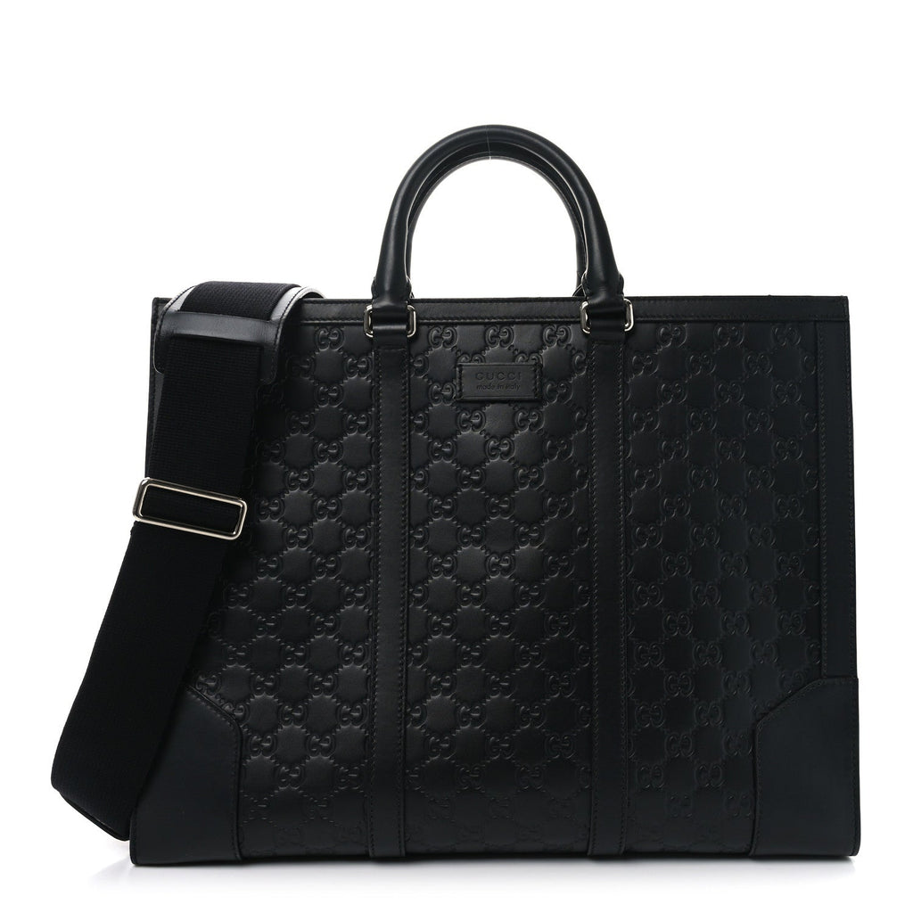 Guccissima Signature Briefcase Black