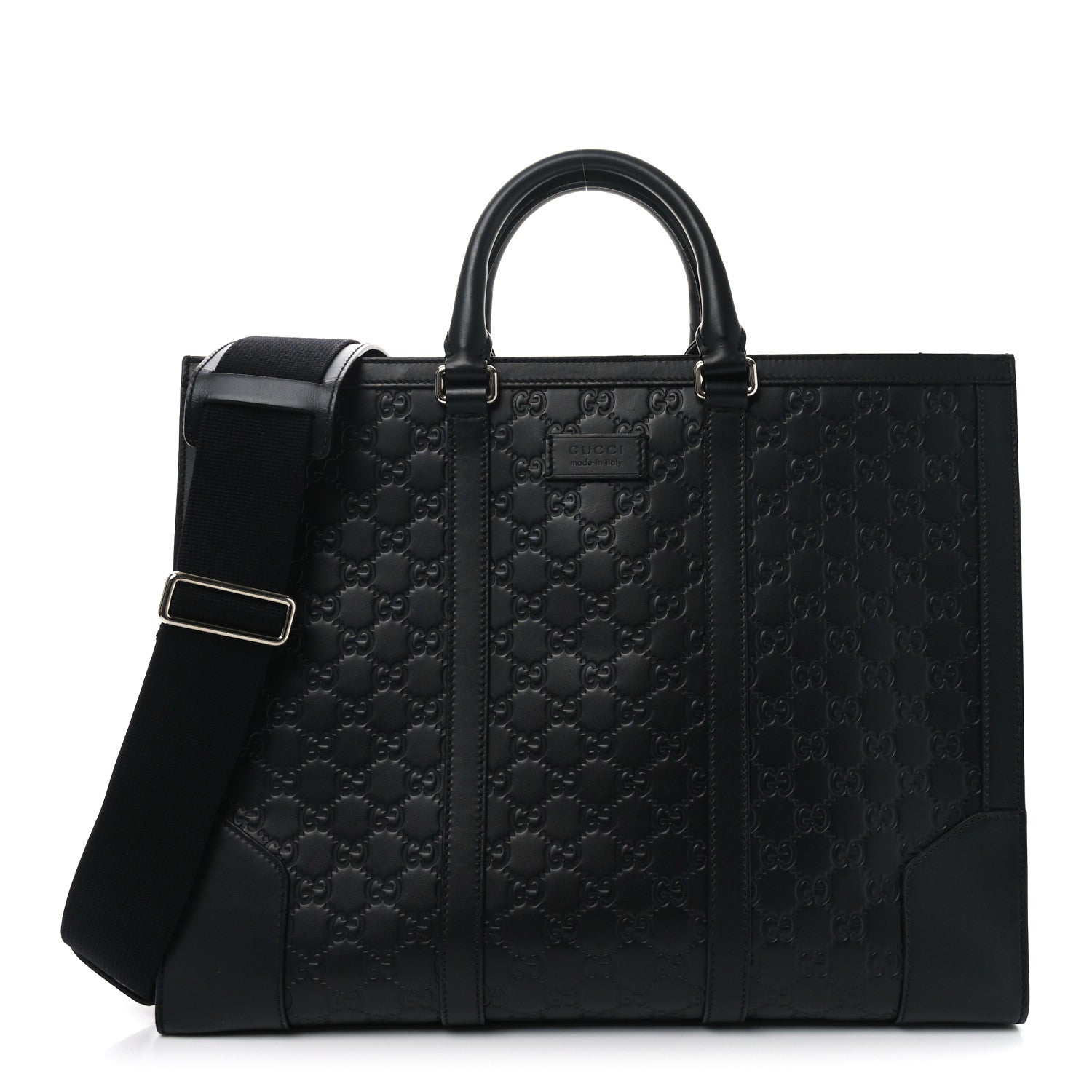 Guccissima Signature Briefcase Black