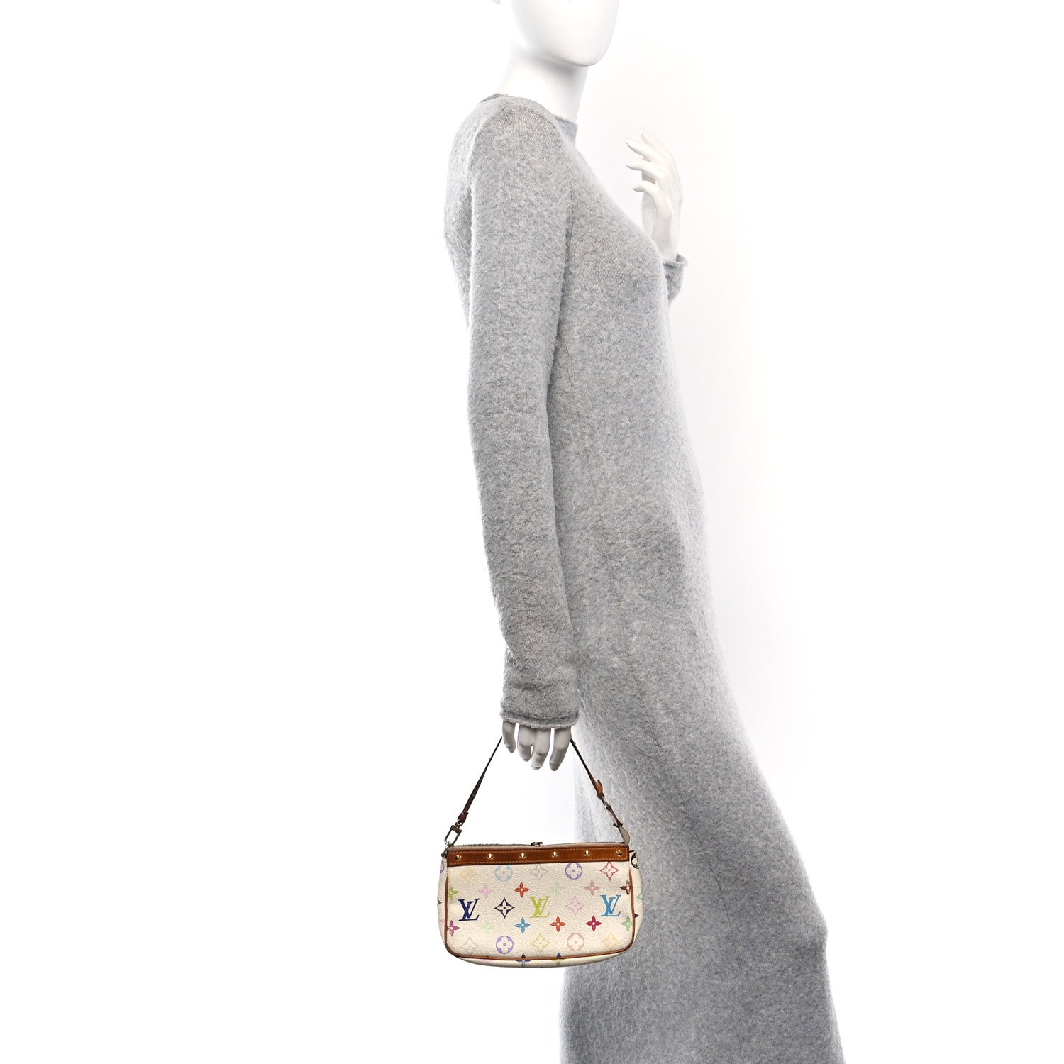 Monogram Multicolor Pochette Accessories White