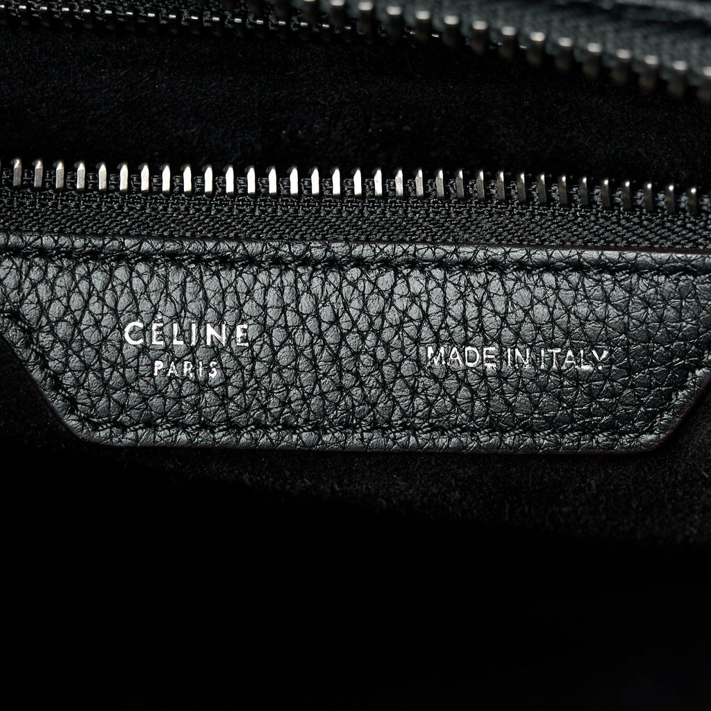 Drummed Calfskin Micro Luggage Black