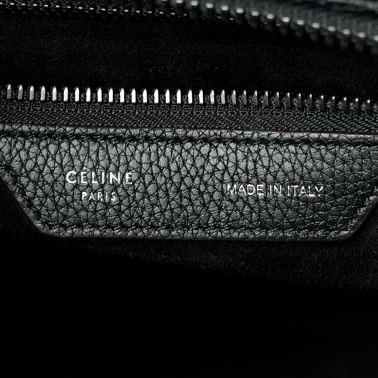 Drummed Calfskin Micro Luggage Black