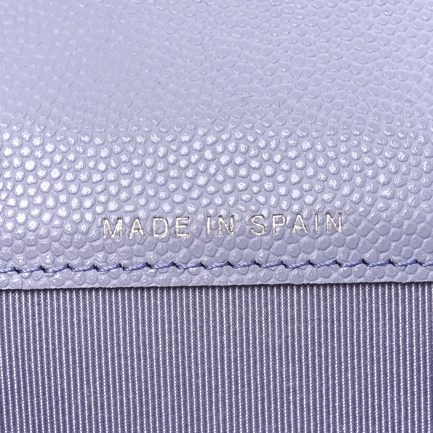 Caviar Quilted Flap Card Holder Wallet Light Purple