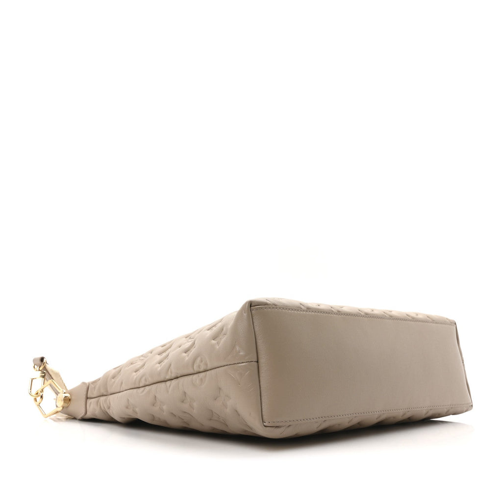 Lambskin Embossed Monogram Coussin Hobo MM Galet