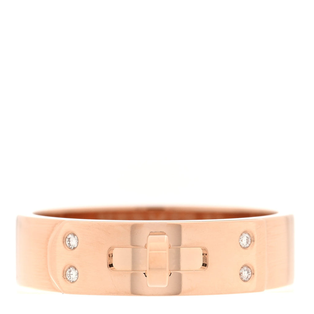 18K Rose Gold Diamond PM Kelly Ring 52 6