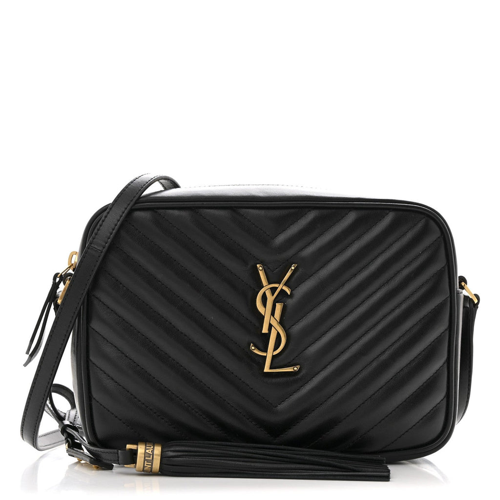 Calfskin Matelasse Monogram Lou Camera Bag Black