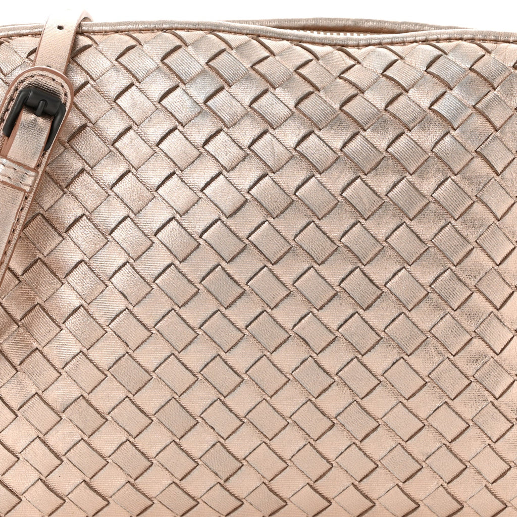 Metallic Grosgrain Intrecciato Nodini Crossbody Messenger Copper
