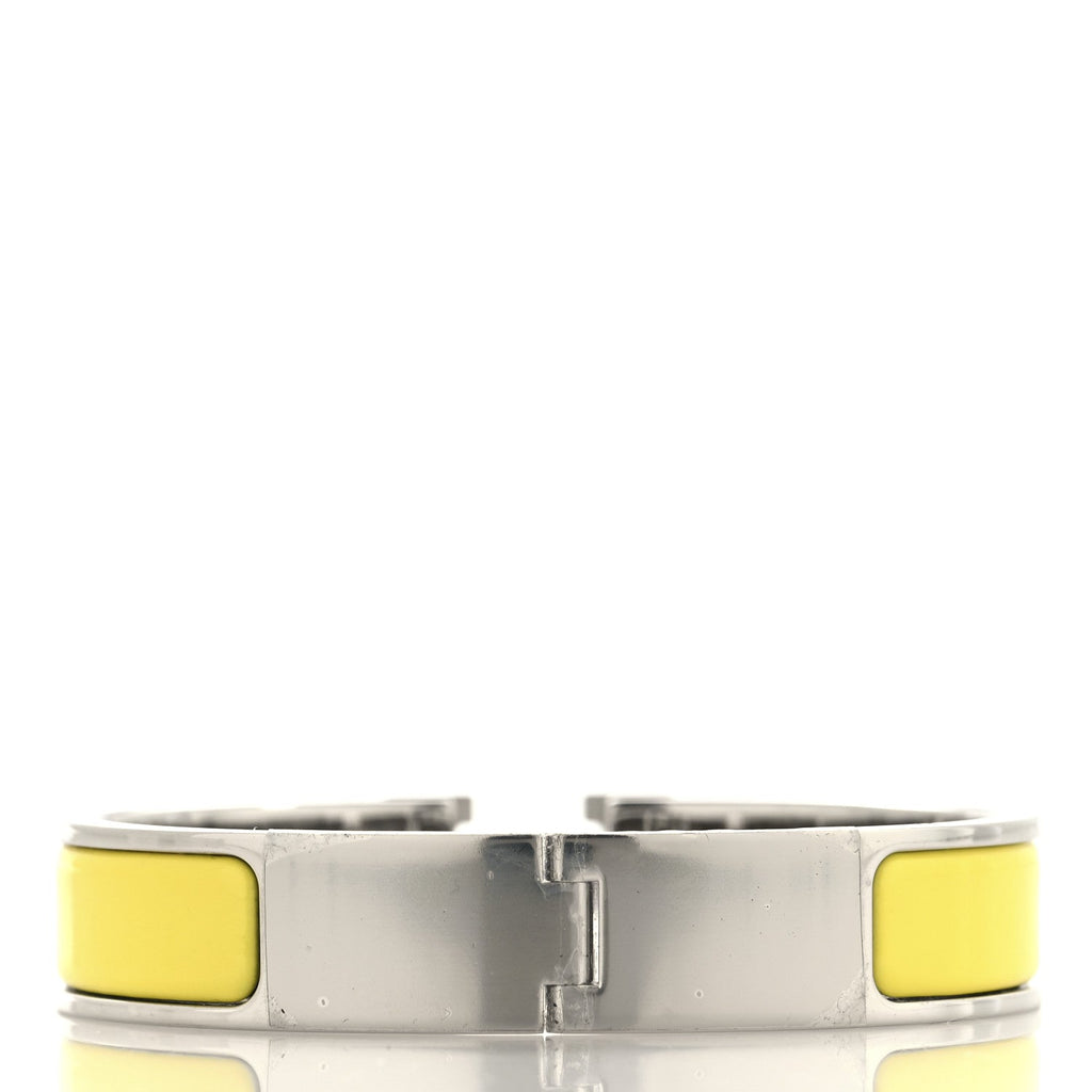 Enamel Narrow Clic Clac H Bracelet PM Jaune Tennis