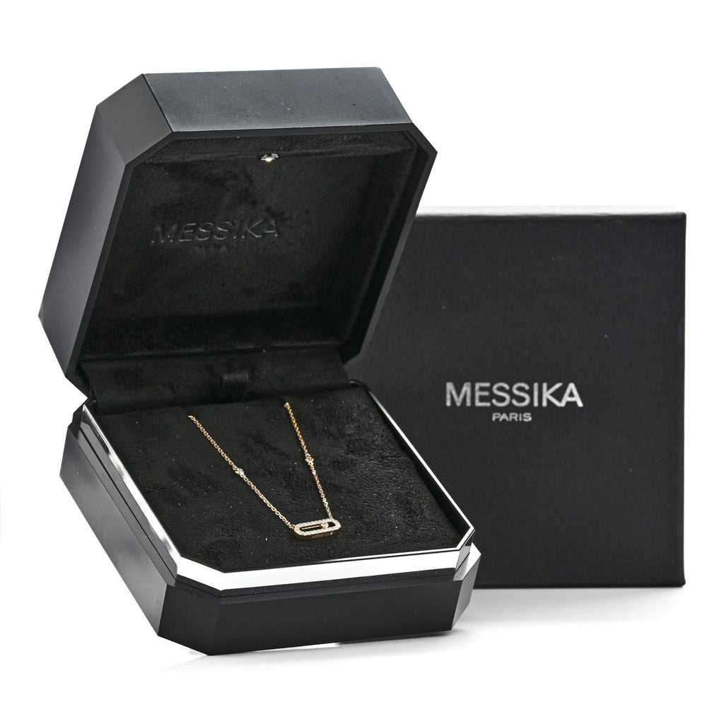 18K Yellow Gold Diamond Move Uno Pave Necklace