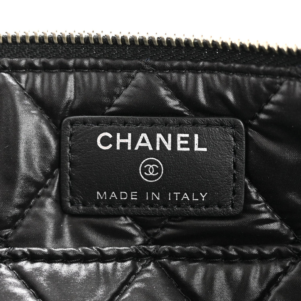 Metallic Calfskin Keyboard Pouch Black