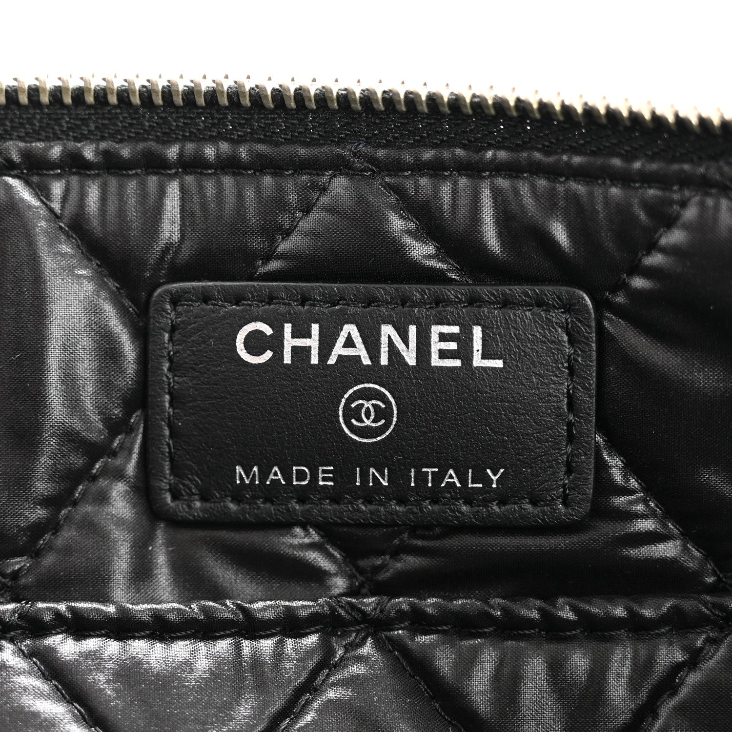 Metallic Calfskin Keyboard Pouch Black