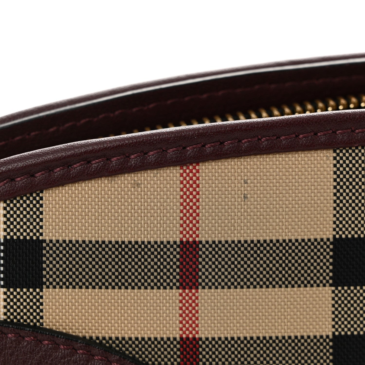 Horseferry Check Small Chichester Crossbody Clutch Bag Burgundy