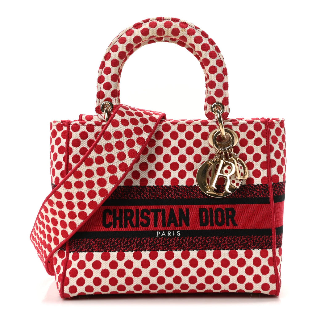 Canvas Medium DiorAmour Dots Lady D-Lite Red