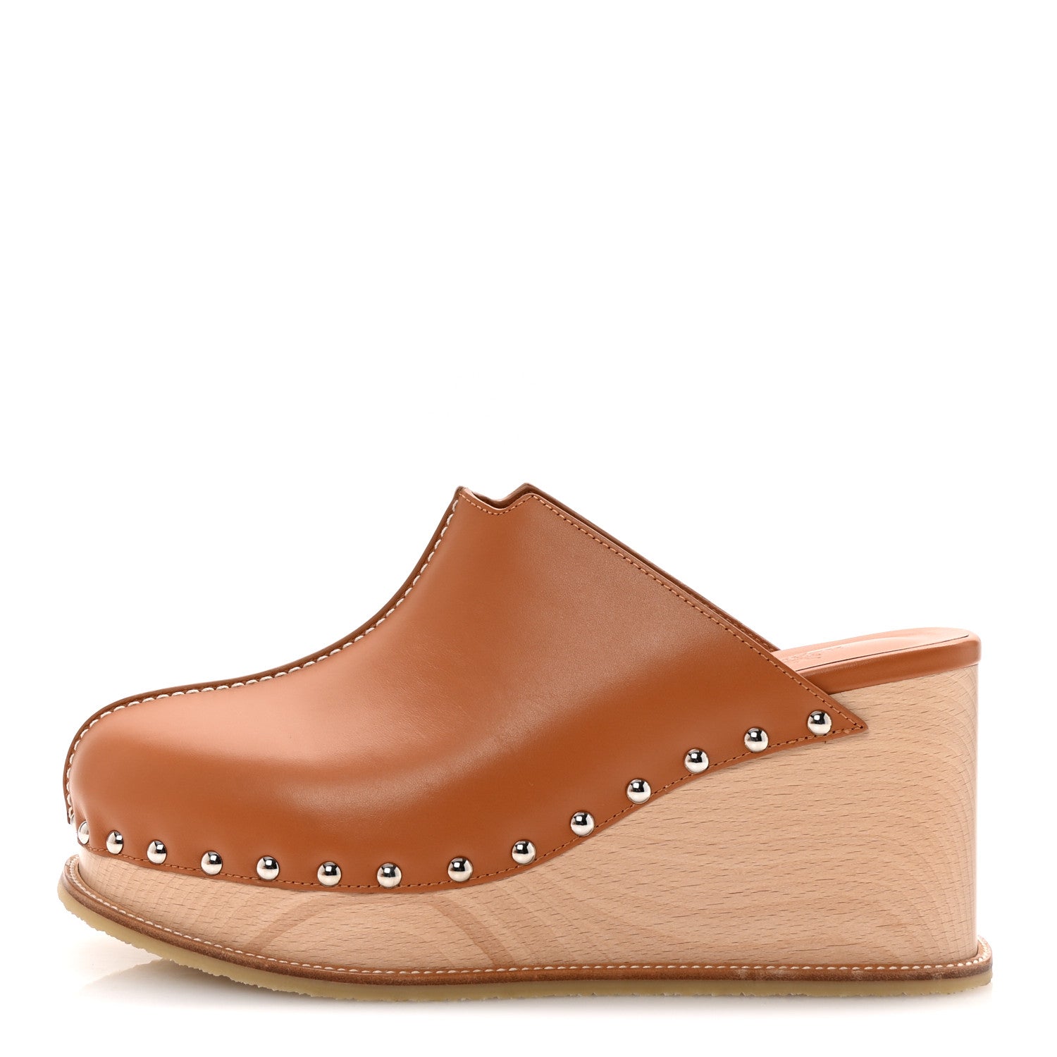 Calfskin Beechwood Earth Mules 39 Marron Glaise