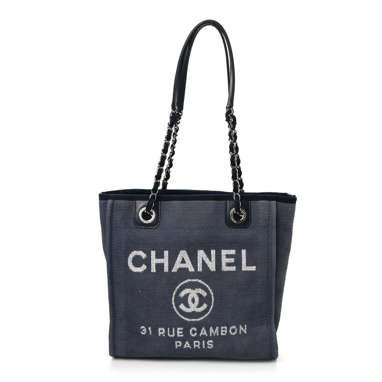 Canvas Mini Deauville Tote Blue