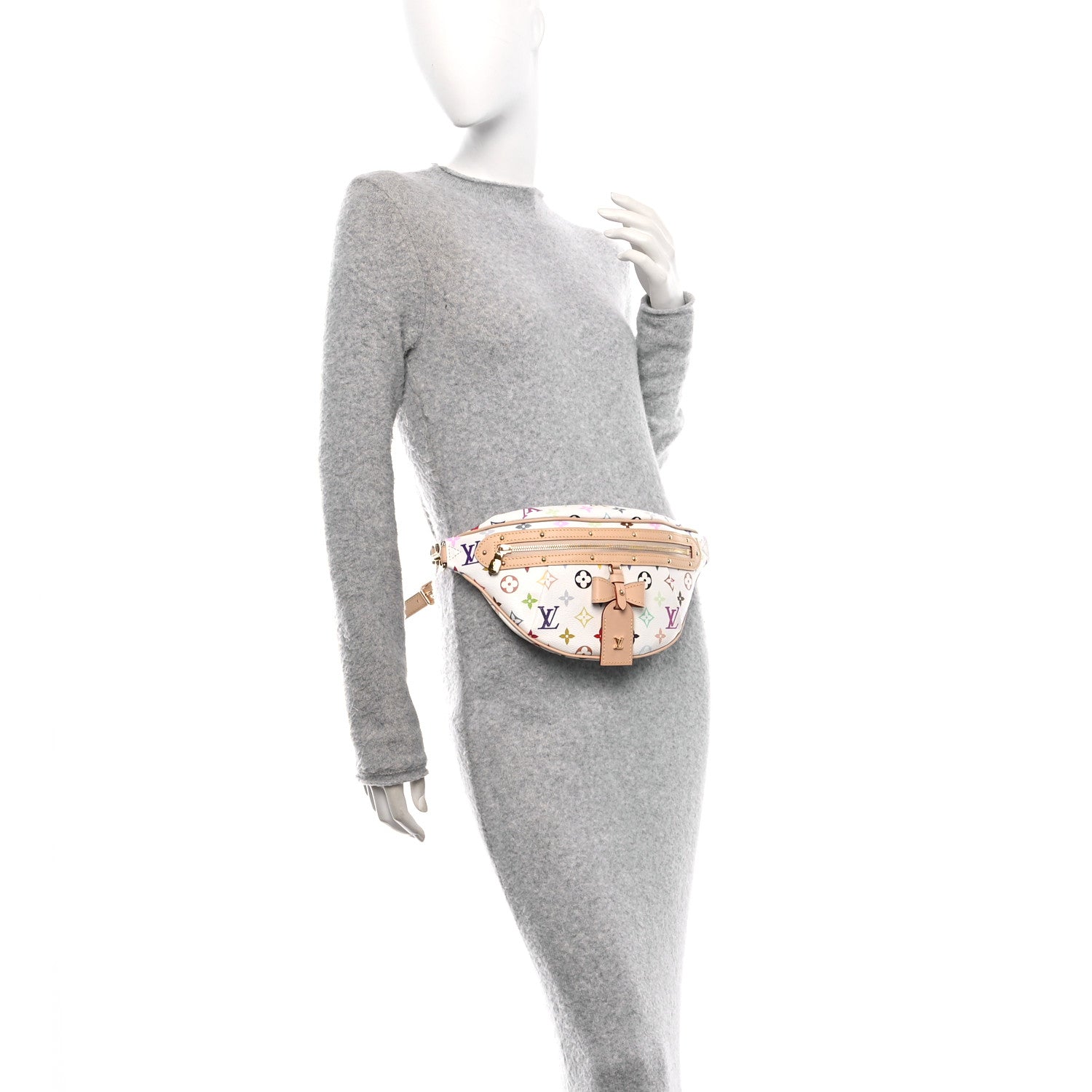 LV X TM Monogram Multicolor High Rise Bumbag White