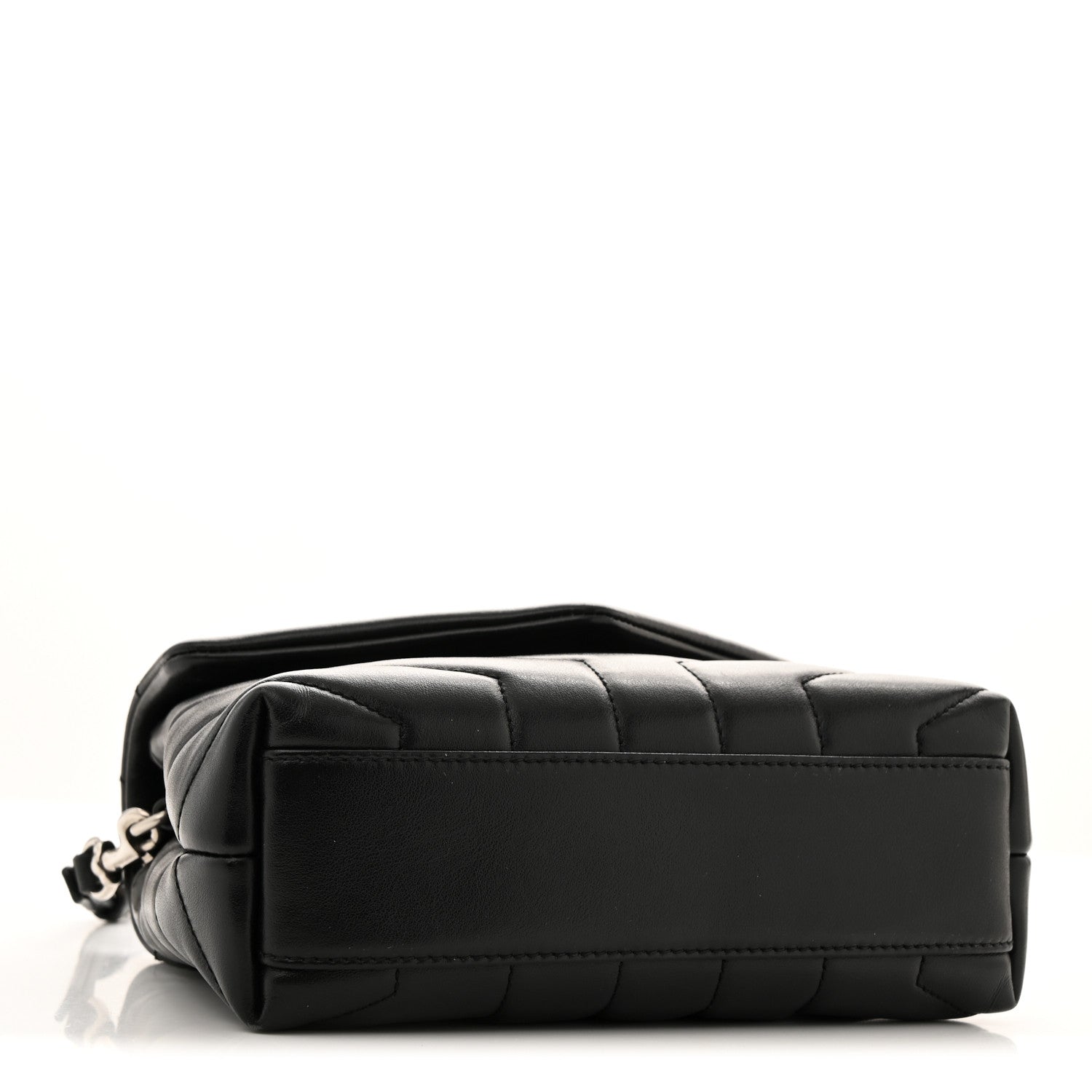 Calfskin Y Quilted Monogram Toy Loulou Crossbody Bag Black